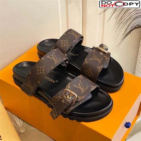 louis vuitton bom dia shearling slide|louis vuitton lv isola.